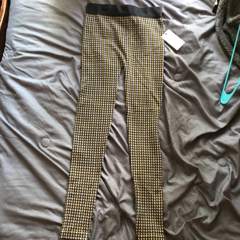 Yellow and gray leggings